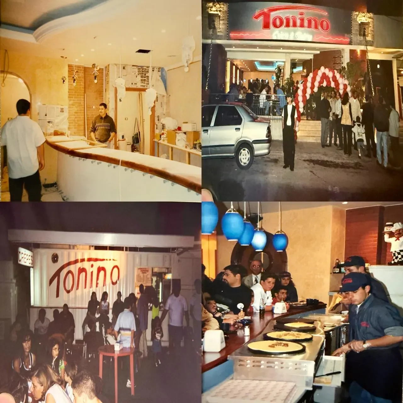 Historic Tonino shops, team and crepe preparation