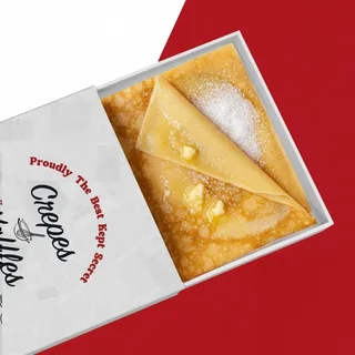Sugar & Butter: Folded Tonino crepe in branded packaging
