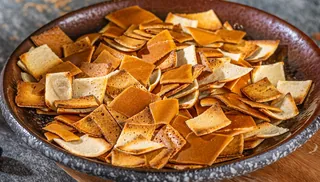 Crispy Crepe Bowl: Tonino crispy crepe pieces served in a bowl
